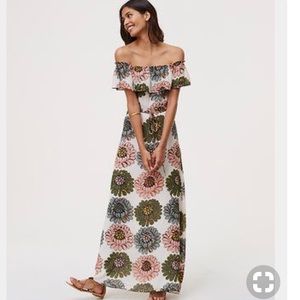 LOFT Dresses - LOFT off the shoulder floral dress LOFT Dresses - LOFT off the shoulder floral dress